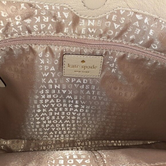 KATE SPADE-Moussfrost Leather/Suede-Regine-Hunts Place Shoulder/Hobo-Near Mint - Picture 6 of 9